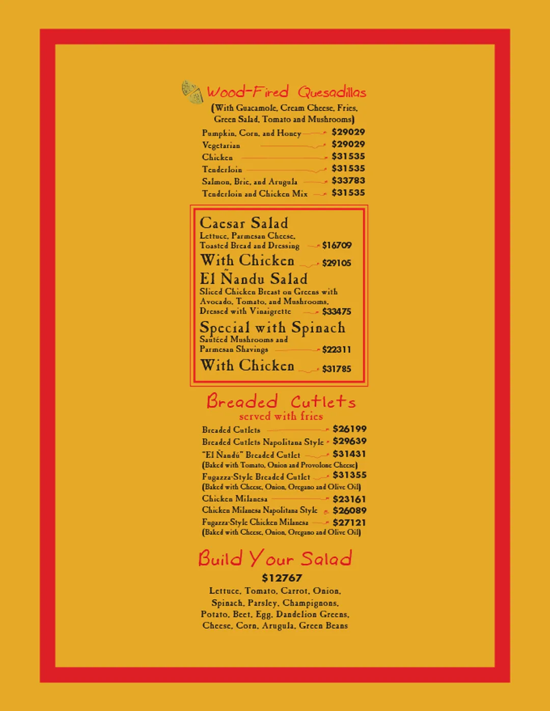Menu — Page 3
